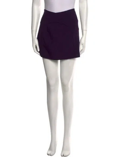 Pre-owned Mugler 1990's Mini Skirt In Purple