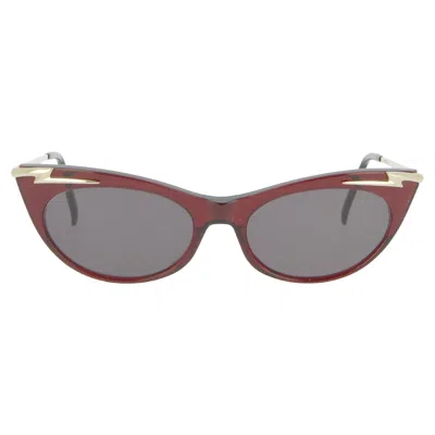 Pre-owned Mugler 1990s Thierry  Red Acetate Men's Eyeglasses With Lightning Bolt