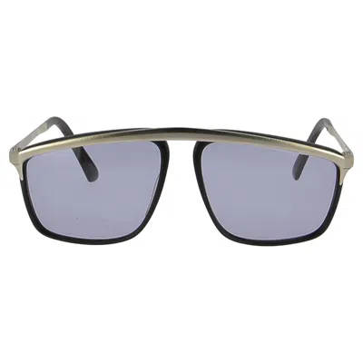 Pre-owned Mugler 1990s Thierry  Unisex Acetate Sunglasses With Blue Lenses