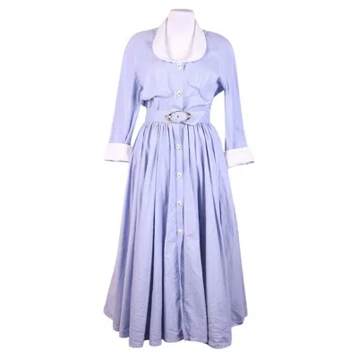 Pre-owned Mugler 1992 Thierry  Museum Exhibit Vintage Dress Rarity In Purple