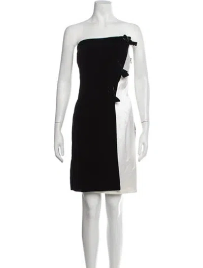 Pre-owned Mugler 1993 Mini Dress In Black/white