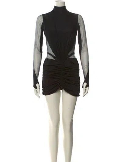Pre-owned Mugler 2022 Mini Dress In Black