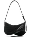 Mugler Spiral Curve 01 Shoulder Bag In Black  