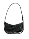 Mugler Spiral Curve 01 Shoulder Bag In Black  