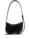 Mugler Medium Spiral Curve 01 Embossed Crossbody Bag In Black  