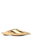 Mugler 40mm Fang Mules In Gold