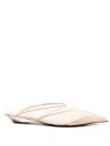 Mugler 40mm Fang Mules In Neutrals