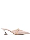 Mugler 55mm Fang Pumps In Neutral