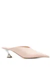 Mugler 55mm Fang Pumps In Neutral