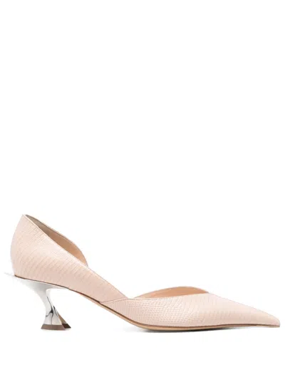 Mugler 55mm Fang Pumps In Neutrals