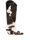 Mugler 70mm Cowhide Leather Boots In White