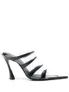 Mugler 95mm Fang Sandals In White