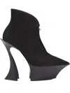 Mugler 95mm Fang Sculpted-heel Boots In Black