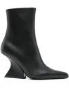 Mugler Almost Wedge Ankle Boot In Black