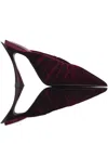 Mugler 95mm Pleated Pointed-toe Heeled Mules In Red