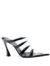 Mugler 95mm Fang Sandals In Schwarz