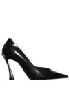 Mugler 95mm Pointed-toe Sculpted-heel Pumps In Black