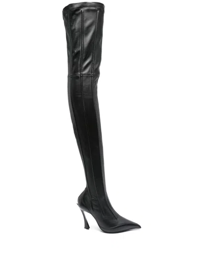 Mugler 95mm Thigh-high Boots In Schwarz