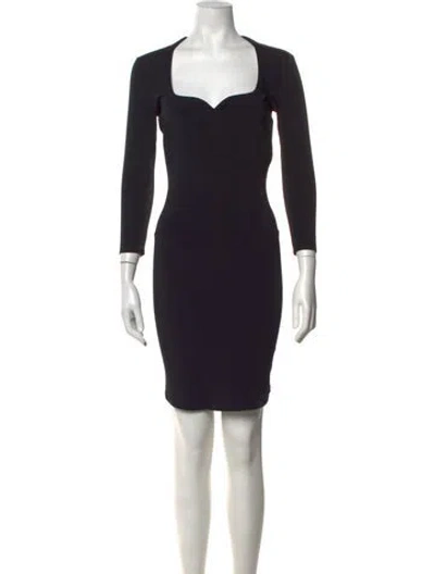 Pre-owned Mugler Acetate Mini Dress In Black
