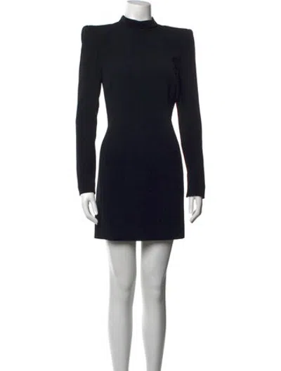 Pre-owned Mugler Acetate Mini Dress In Black