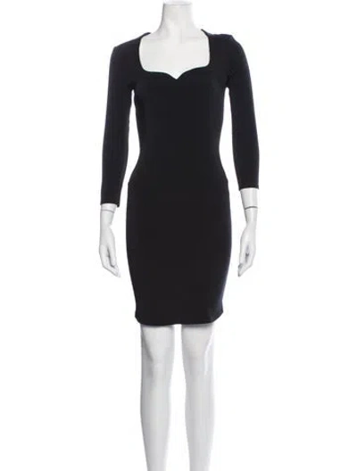 Pre-owned Mugler Acetate Mini Dress In Black/metallic