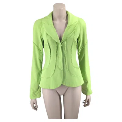 Pre-owned Mugler Acid Green Jacket With Its Iconic Shape