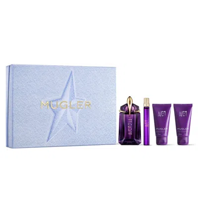 Mugler Alien Edp 4-piece Holiday Gift Set Women's Ambery Woody Fragrance 4-piece Gift Set