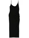 Mugler Asymmetric Neck Maxi Dress - Women's - Elastane/viscose In Black