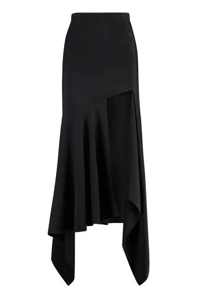 MUGLER MUGLER ASYMMETRIC CUT-OUT MIDI SKIRT