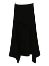Mugler Asymmetric High-low Skirt