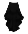 Mugler Asymmetric Layered Miniskirt In Black