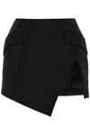Mugler Slitted Mini Skirt In Black (black)