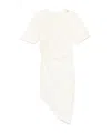 Mugler Asymmetric Pleated Dress In White