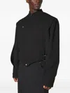 Mugler Asymmetric-zip Jacket In Black
