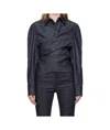 Mugler Asymmetrical Button-fastening Shirt In Black