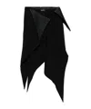 Mugler Asymmetrical Skirt In Black