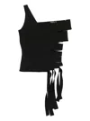 Mugler Asymmetrical Tank-top In Black