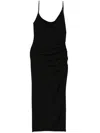 Mugler Asymmetric Neck Maxi Dress - Women's - Elastane/viscose In Black