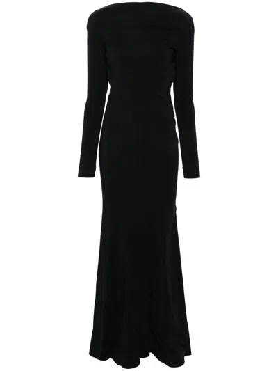 MUGLER RÜCKENFREIES KREPP-ABENDKLEID