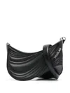 Mugler Small Spiral Curve 01 Embossed Crossbody Bag In Black