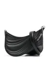 Mugler Small Spiral Curve 01 Embossed Crossbody Bag In Black