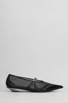 Mugler Ballet Flats In Black Polyamide In Black