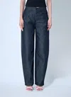 Mugler Ballon Denim Pants In Blue