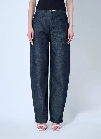 Mugler Ballon Denim Pants In Blue