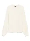 Mugler Balloon-sleeve Sweater In Neutral
