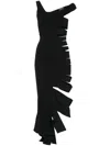 Mugler Gestricktes Bandage Kleid In Schwarz