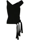 Mugler Bandage Knitted Top In Black