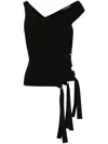 Mugler Bandage Knitted Top In Black  