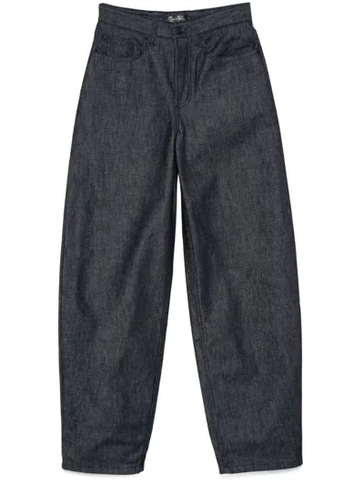 MUGLER BARREL LEG JEANS WOMAN BLUE