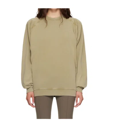 Mugler Beige Bat Long Sleeve T-shirt In Brown